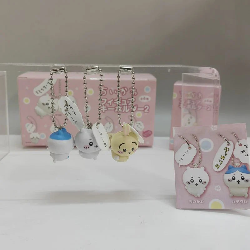 Chiikawa Random Figure Keychain Set – Cute Usagi, Hachiware, Momonga & Kurimanju Collectible Toy Gift for Kids