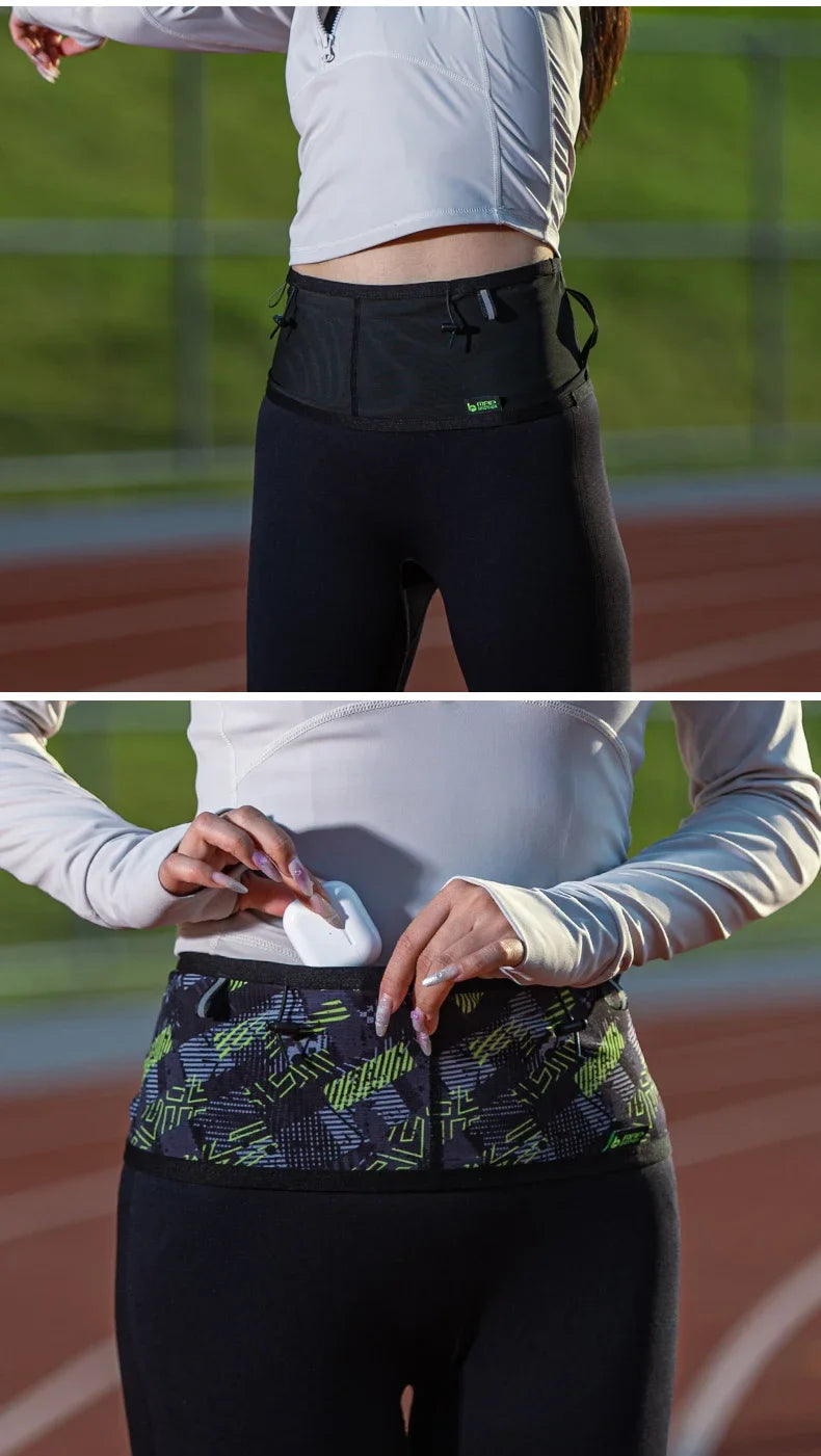 MAP BROTHER W1001 Woven Elastic Sports Waist Bag – Running, Triathlon, Marathon & Cycling Number Belt Pack