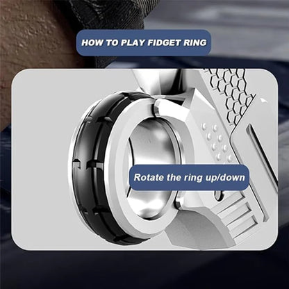 EDC Decompression Fingertip Launcher Ring – One-Click Eject Fidget Toy for Stress Relief & Sensory Play