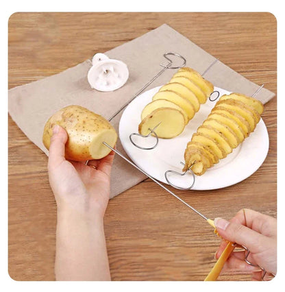 Whirlwind Potato Spiral Cutter – Creative Vegetable Slicer & Potato Tower Maker for Kitchen