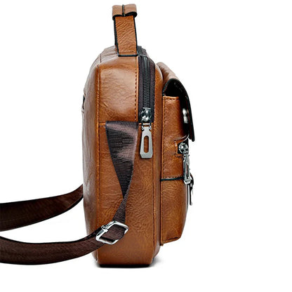 Men’s Retro Waterproof Messenger Bag – Large Capacity Laptop Briefcase for Office, Travel & School Use