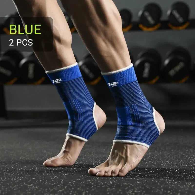 Elastic Breathable Ankle Support Sleeves - One Size for Running, Basketball & Cycling