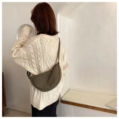 Casual Nylon Hobo Crossbody Bag for Women – Shoulder, Half Moon, Tote Travel Shopper & Purses