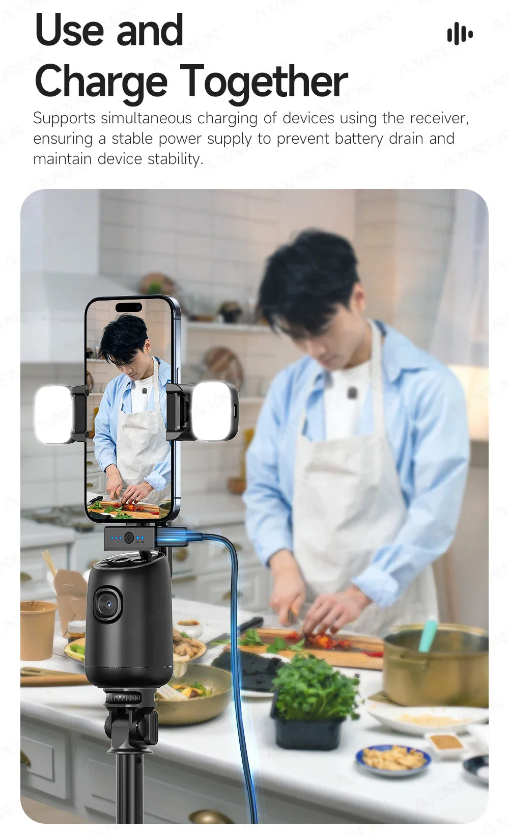 Mini Wireless Lavalier Microphone – Professional 360° Pickup with ENC Noise Reduction for iPhone, Android & Type-C Devices