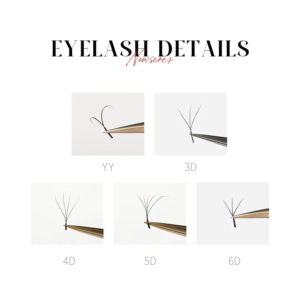 DeceMars 3D–6D Eyelash Extension Tray – Large Volume Individual Lash Extensions for Professional Use