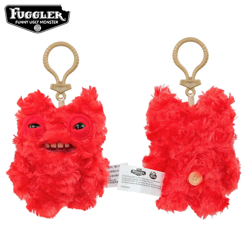 Original Fuggler Tooth Monster Keychain – Cute Wide-Eyed Plush Toy, Funny Ugly Monster Doll Pendant Gift