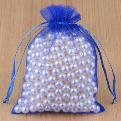 100pcs Organza Gift Bags – 7×9, 9×12, 10×15, 13×18cm Wedding & Jewelry Pouches