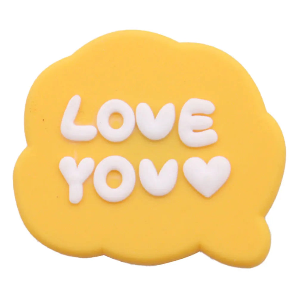 Single PVC Shoe Charm – Kawaii Black Coffee Heart Garden Button for Shoes & Wristbands