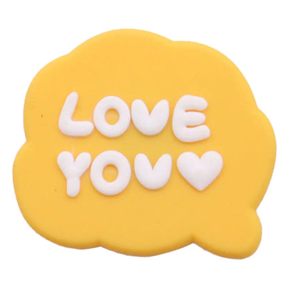 Single PVC Shoe Charm – Kawaii Black Coffee Heart Garden Button for Shoes & Wristbands