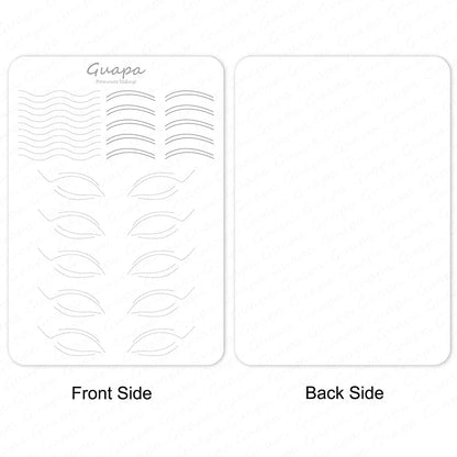 Silicone Practice Skin for Permanent Makeup — Double-Sided Latex Sheet with Brows Design for Hair Stroke Training