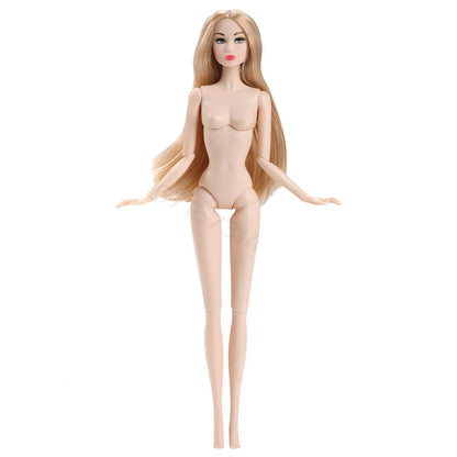 32cm Star FR Supermodel Doll — 1/6 Nude Fashion Doll with Trend Makeup, Curly & Straight Hair, White/Black/Wheat Skin DIY Dress-Up Toy