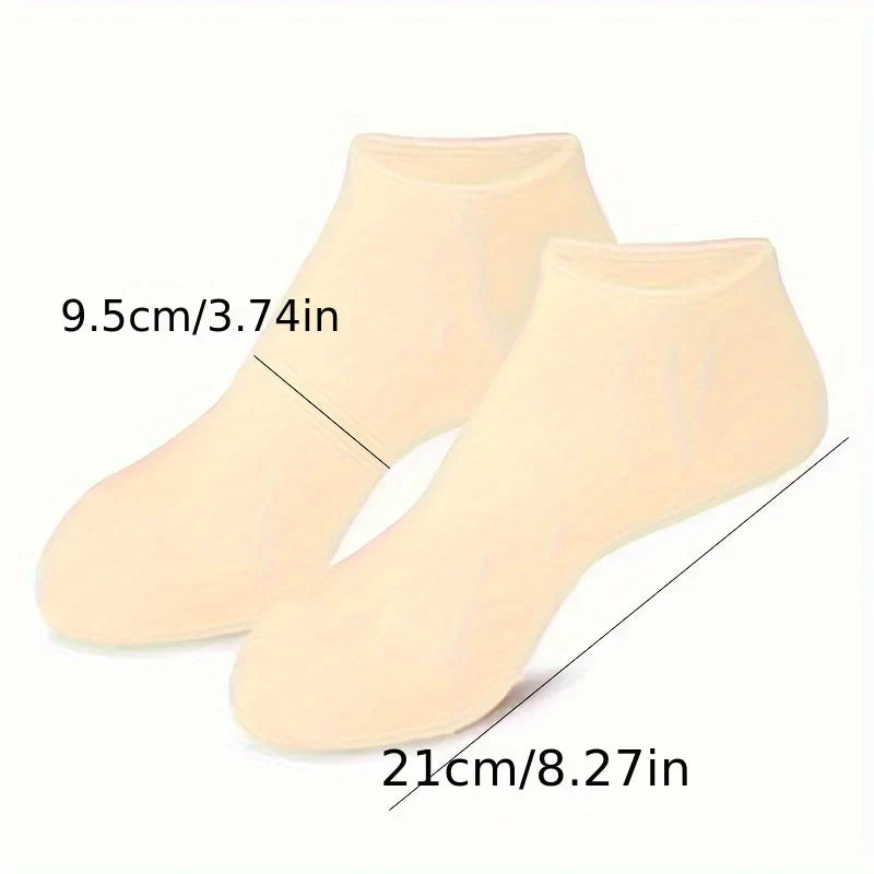2 Pack Silicone Moisturizing Foot Socks – Gel Socks for Cracked Feet, Foot Spa Treatment & Deep Hydration