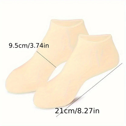 2 Pack Silicone Moisturizing Foot Socks – Gel Socks for Cracked Feet, Foot Spa Treatment & Deep Hydration