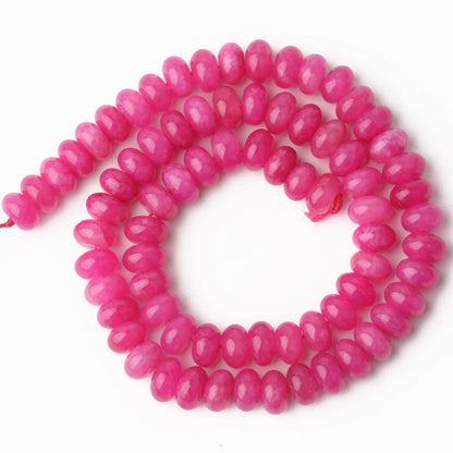 Natural Stone Rondelle Beads - 5x8mm Tourmaline, Citrine & Quartz Loose Beads for DIY Bracelets