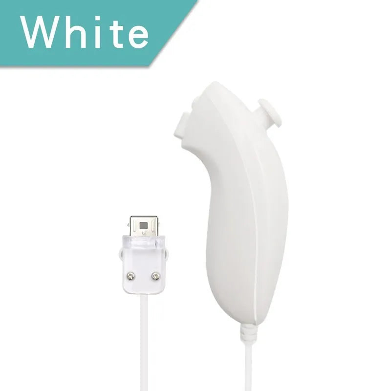 Wired Nunchuck Controller for Nintendo Wii – Curved Game Handle Gamepad Accessory