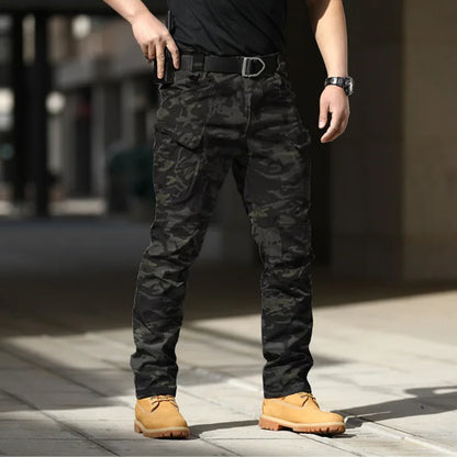 Spring-Autumn Water-Resistant Tactical Hiking Pants – Stretch Desert Camouflage Military Utility Trousers