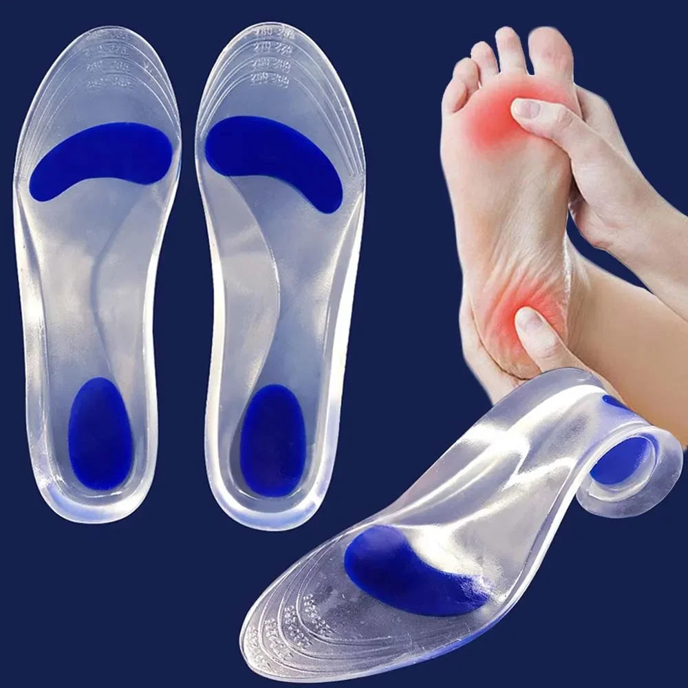 Silicone Gel Medical Insoles – Orthopedic Arch Support for Men & Women, Flat Foot & Plantar Fasciitis Relief Shoe Pads