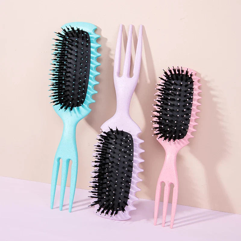 Candy Brush Curly Hair Styling – Nylon Bristle Detangling & Volumizing Comb for All Hair Types