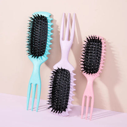 Candy Brush Curly Hair Styling – Nylon Bristle Detangling & Volumizing Comb for All Hair Types