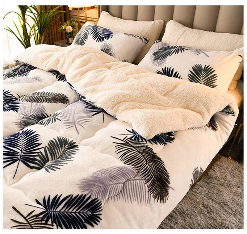 Super Thick Plaid Fleece Blanket – Soft, Warm, Fluffy Winter & Autumn Comforter Quilt