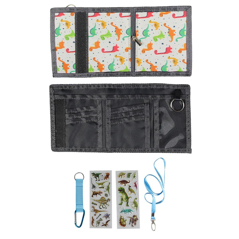 Kids Trifold Casual Wallet – Multifunctional Youth Wallet with Zipper Coin Pocket & Card Holders, Perfect Gift for Children