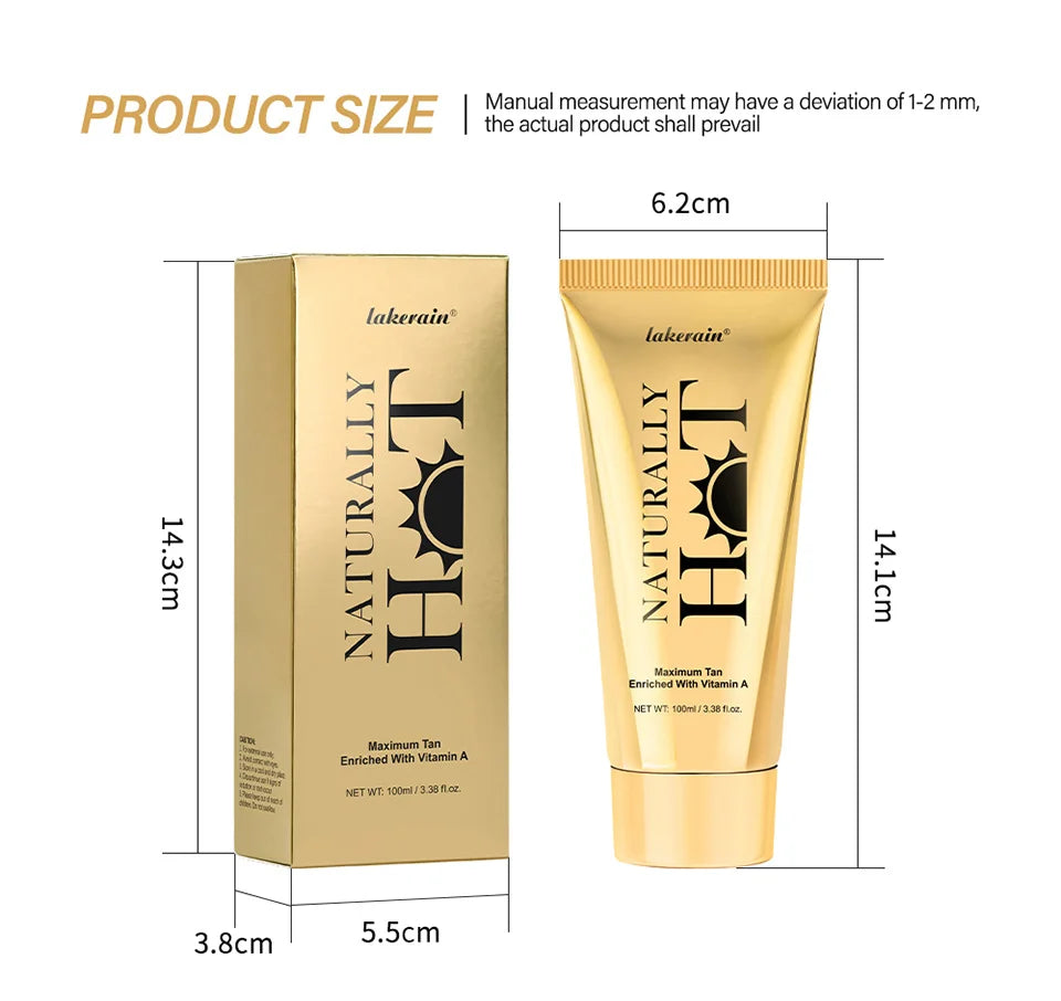 AG Hot Tanning Cream — Long-Lasting Bronzer for Smooth, Non-Sticky Skin, Suitable for All Skin Types