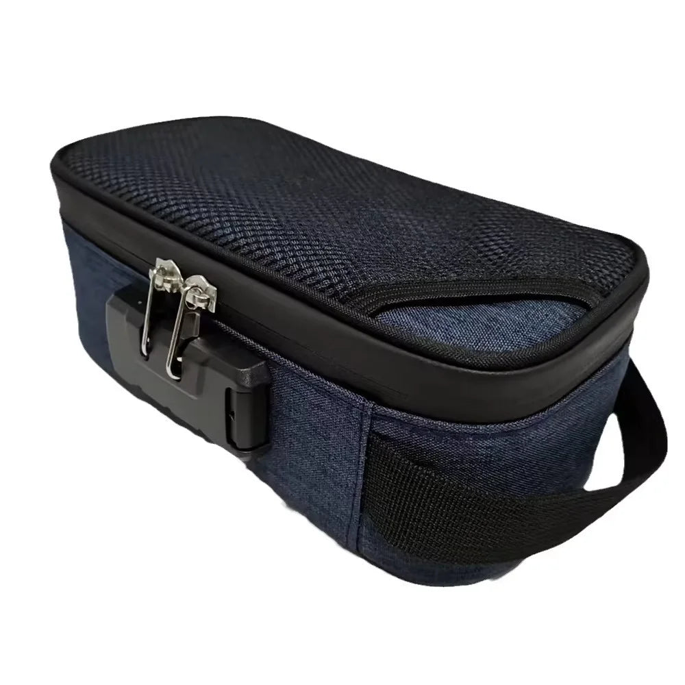 Smell Proof Storage Bag with Lock – Large Capacity Activated Carbon Odor Proof Portable Travel Organizer Bag for Pipes & Accessories