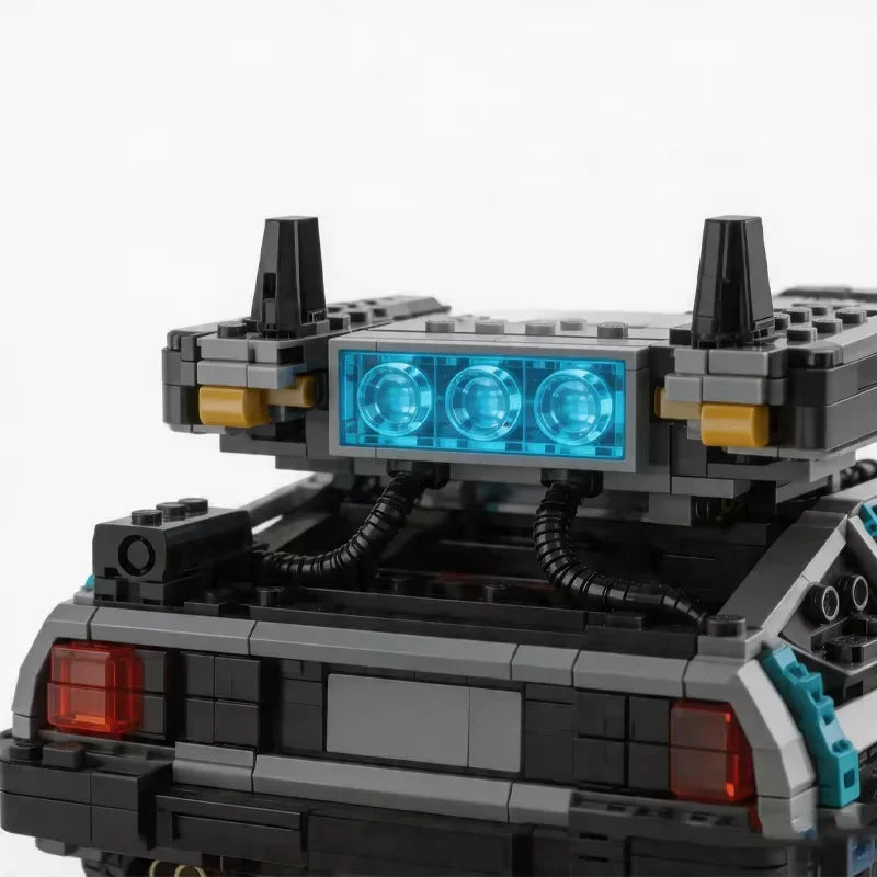 Back to the Future DeLorean Building Blocks - 1872-Piece 1:8 Scale Time Machine Model with Mini Figures