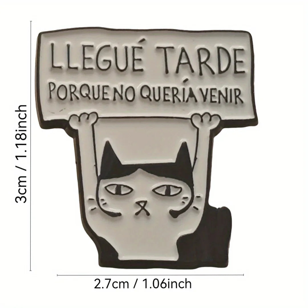 Cat Style Metal Brooch – Novelty Personality Pin for Men & Women