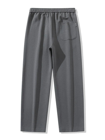 Men’s Wide Leg Cotton Sweatpants – Straight Fit Drawstring Casual Sports Track Pants, Big Size up to 8XL