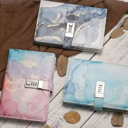 A5 Fashion Password Book with Lock – Creative Journal Notebook & Student Notepad Stationery