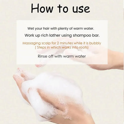 Organic Rice Shampoo Bar – Oil-Free, Nourishing Hair Growth & Anti-Hair Loss