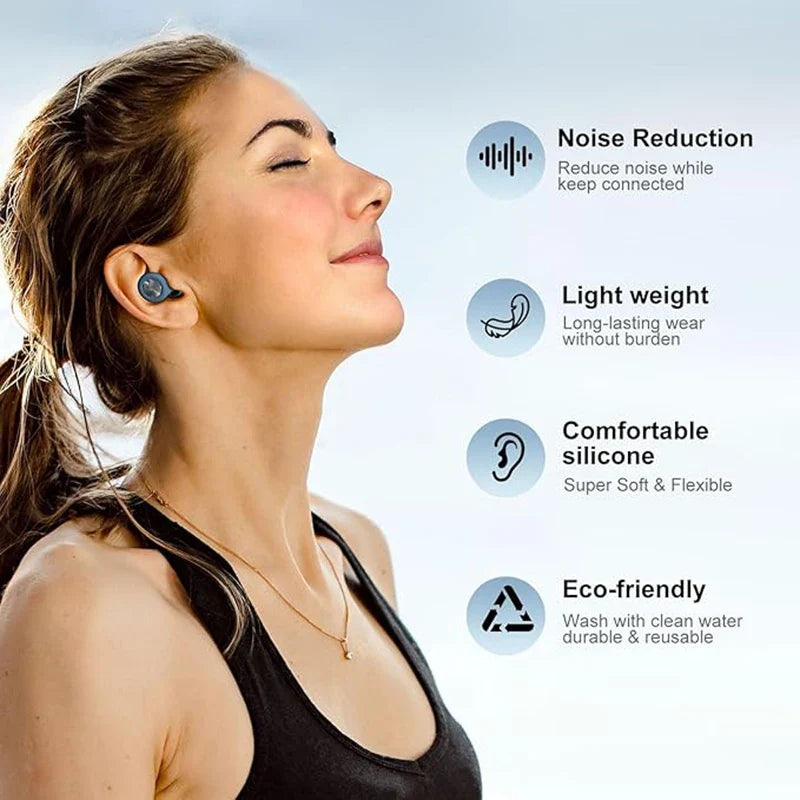 Silicone Ear Plugs – Waterproof Noise-Reducing Earplugs for Sleeping, Swimming, and Ear Protection Set
