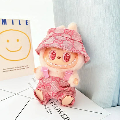 Anime Labubu Doll Clothes – Fashion Overalls for Labubu Idol V1/V2 Plush Dolls, 15cm/17cm Universal Accessories