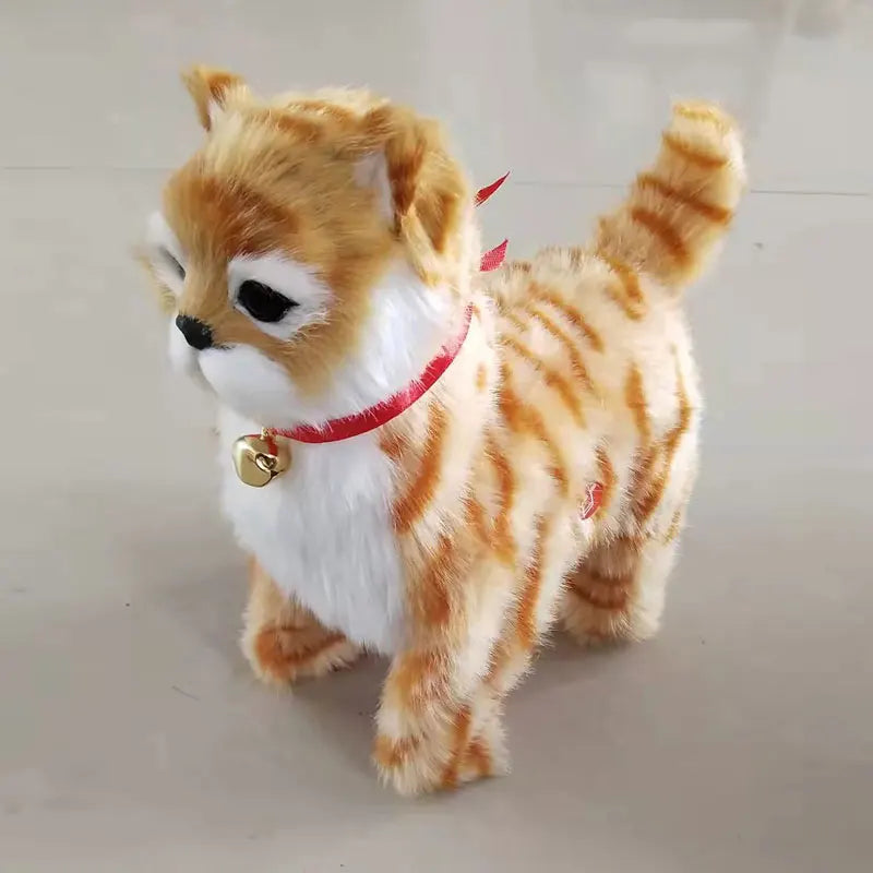 Robot Cat Electronic Plush Toy - Singing, Walking Electric Kitten with Leash Control, Music Pet for Kids