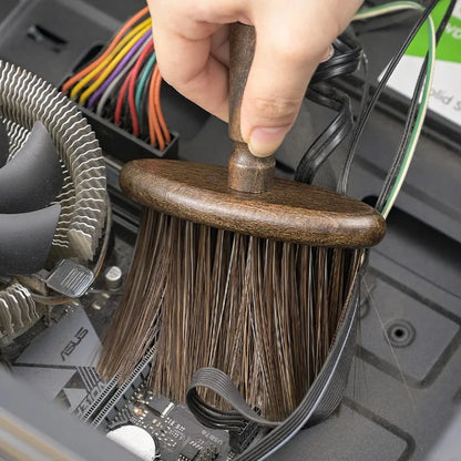 Multifunctional Wooden Cleaning Brush - Soft Bristles for Gap, Keyboard, and Car Interior Cleaning