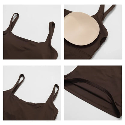 Women’s Quick-Dry Yoga Tank Top - U-Back Workout Sports Vest for Running, Gym & Fitness