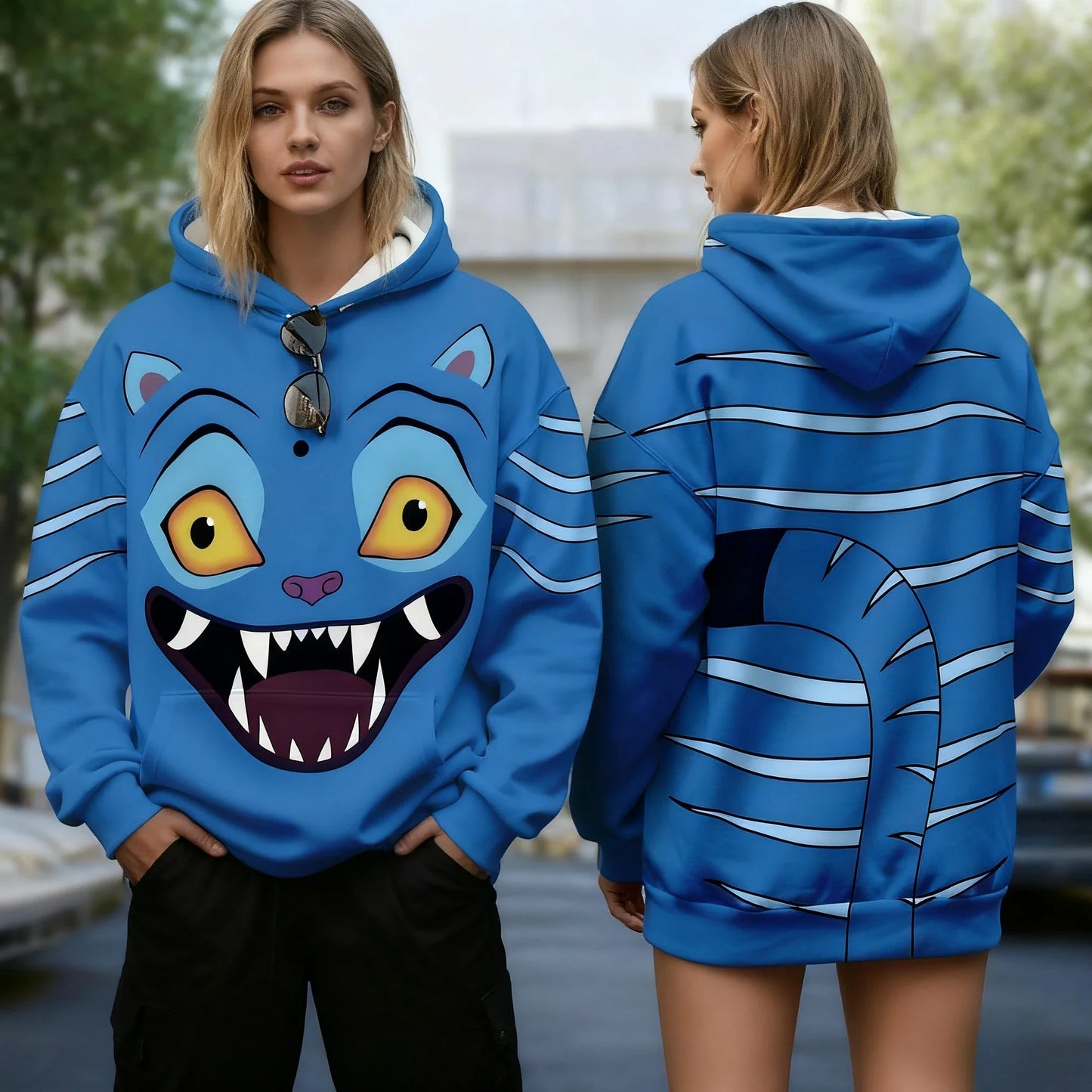 Women's Derpy Printed Hoodie – Autumn Winter KPop Demon Hunters Cozy Pullover for Daily Wear & Street Style