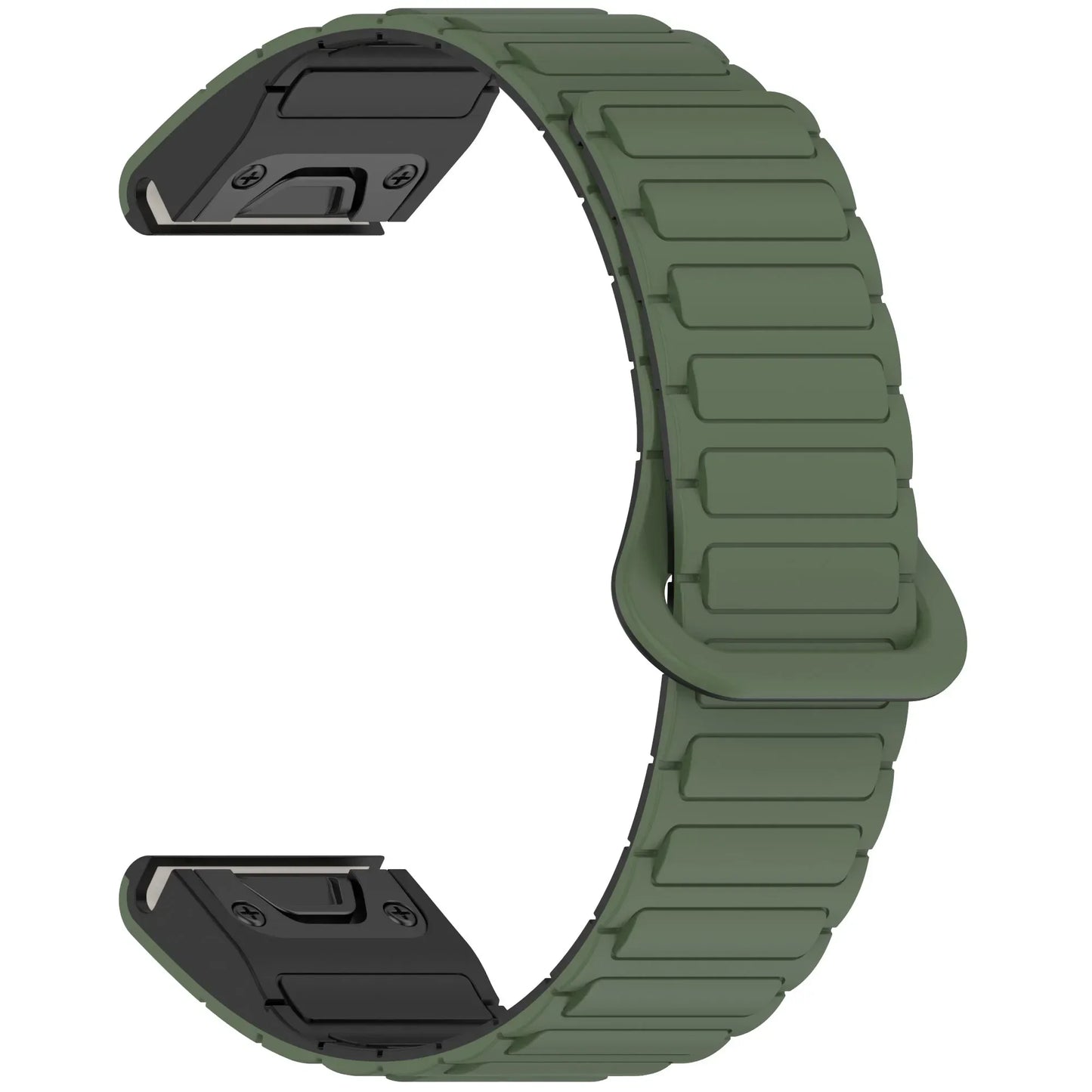Silicone Magnetic QuickFit Strap for Garmin Fenix — Compatible with Fenix 8/7X/7/7S/5X/5S Plus/3HR (20mm, 22mm, 26mm)