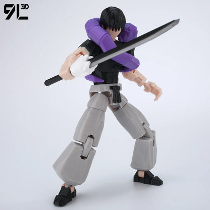 9L3D Printed Anime Action Figures — Jujutsu Kaisen Sukuna, Yuji, Yuta, Satoru Gojo Movable Mannequin Toys