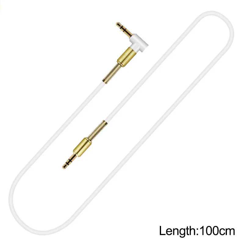 3.5mm Male-to-Male Audio Aux Cable — For Samsung Car Headphone & Speaker Wire