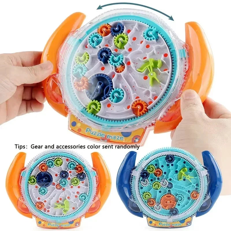 3D Transparent Maze Puzzle Cube - Creative Rolling Ball Speed Cube Stress Relief Toy for Kids