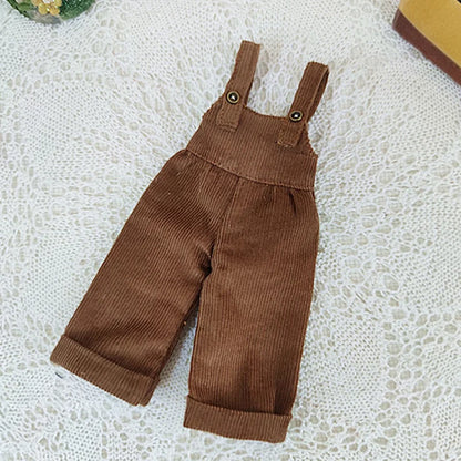Casual Blythe Doll Clothes – Romper, Plaid Pants & Long Sleeve Top for Licca, Azone, OB24/OB27 Dolls