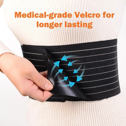 Umbilical Hernia Support Belt – Abdominal Binder Brace with Support Pad for Pain Relief & Post-Surgery Comfort for Men & Women