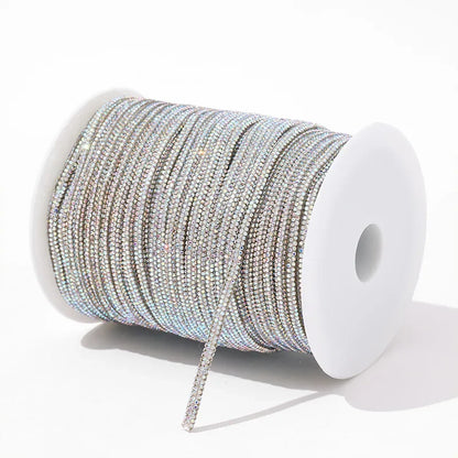 Rhinestone Cord Trim - 10-50 Yard Sparkling DIY Craft String for Clothing, Shoes, Bags & Wedding Decor