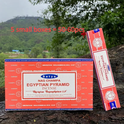 5BOX NAG Champa Indian Incense Set – Satya Handmade Sticks with 6 Aromatic Scents for Home & Meditation