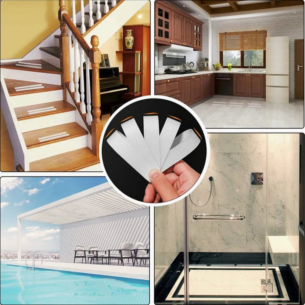 New Anti-Slip Shower Strips – Transparent Bath Safety Stickers for Bathtubs, Showers, Stairs & Floors