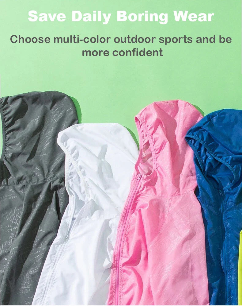 LNGXO Unisex Waterproof Hiking Jacket – Quick Dry Camping Windbreaker, Trekking, Fishing, Anti-UV Rain Coat for Men & Women