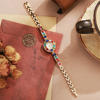 Luxury Rhinestone Women's Watch – Fashion Quartz Bracelet Band for Ladies & Girls Gift (No Box) ⌚✨