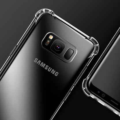 Luxury Transparent Silicone Case for Samsung Galaxy S25/S24/S20 FE/S10/S9/S8 Plus/S10E/Note 8/9/10 Lite – Soft Shockproof Protection